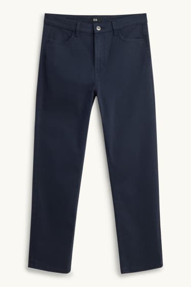 Dames - Pantalon - mid waist - straight leg - donkerblauw