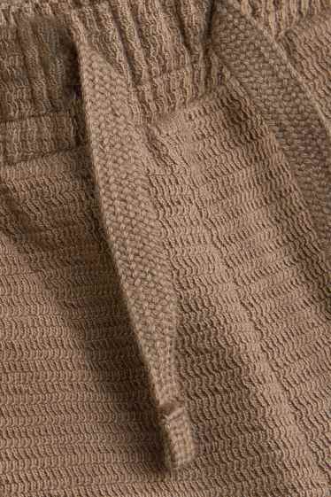 Bambini - Pantaloni sportivi - tessuto tramato - marrone
