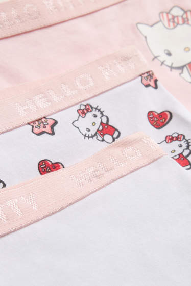 Copii - Fete - Multipack 3 buc. - Hello Kitty - boxeri - alb / roz