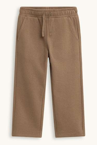 Bambini - Pantaloni sportivi - tessuto tramato - marrone