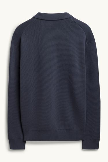Hommes - Pull - bleu foncé