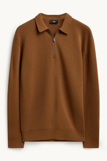 Hommes - Pull - rouille