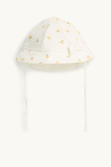 Baby Mädchen - Zitrone - Erstlingsoutfit - 3 teilig - weiss / gelb