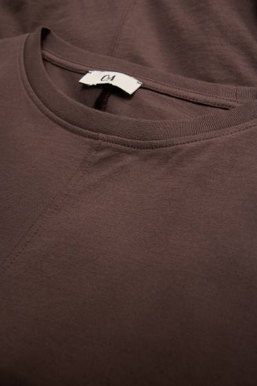 Damen - T-Shirt - Slim Fit - braun