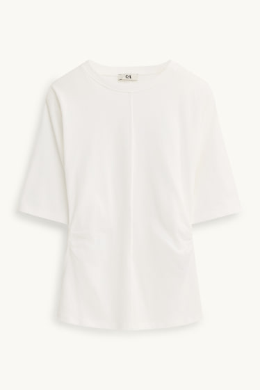 Femmes - T-shirt - slim fit - blanc