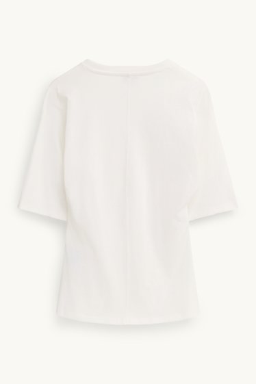Femmes - T-shirt - slim fit - blanc