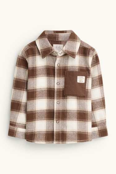 Baby Boys - Baby shirt - check - brown / cremewhite