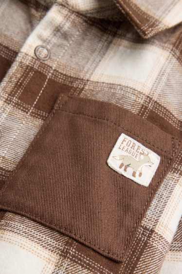 Baby Boys - Baby shirt - check - brown / cremewhite