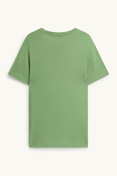 Femmes - T-shirt à col V - regular fit - vert