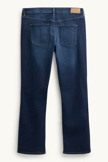 Damen - Bootcut Jeans - Mid Waist - dunkelblau