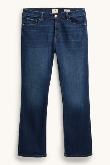 Damen - Bootcut Jeans - Mid Waist - dunkelblau