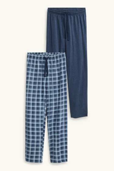 Uomo - Confezione da 2 - pantaloni pigiama - blu