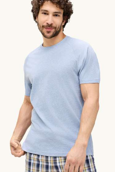 Heren - Shortama - blauw / wit