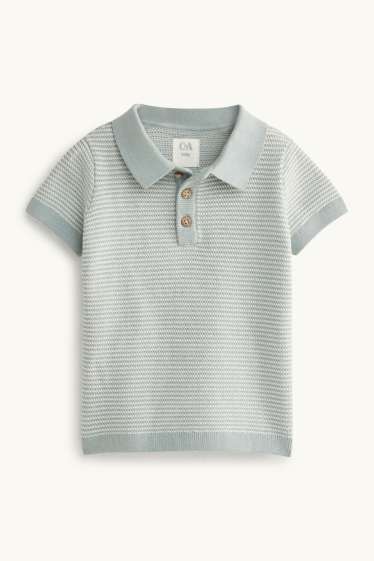 Baby: jongens - Baby-outfit - 2-delig - grijs / beige