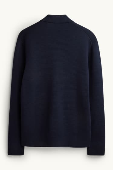 Herren - Strickjacke - strukturiert - dunkelblau