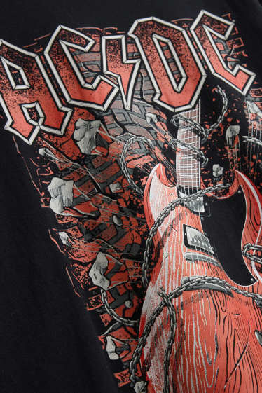 Uomo - T-shirt - relaxed fit - AC/ DC - nero