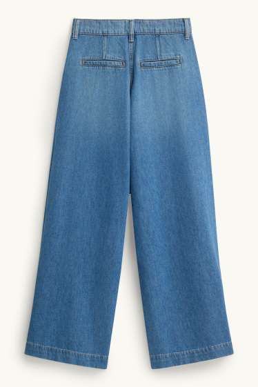 Femmes - Wide leg jean - high waist - bleu