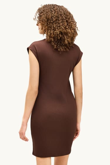 Femei - Rochie bodycon - reiat fin - maro