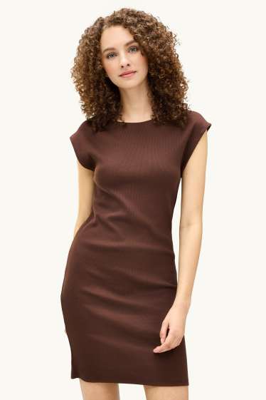Femei - Rochie bodycon - reiat fin - maro