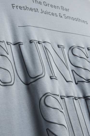Heren - T-shirt - relaxed fit - grijs
