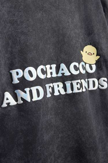 Copii - Fete - Pochacco - tricou cu mânecă scurtă - aspect lucios - gri închis