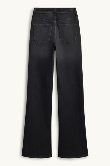 Donna - Jeans svasati - vita alta - nero