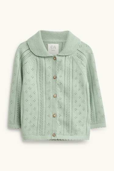 Neonate - Cerbiatto e fiore - completo per neonate - 3 pezzi - verde / beige