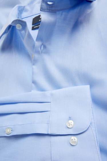 Herren - Businesshemd - Slim Fit - Cutaway - bügelleicht - blau