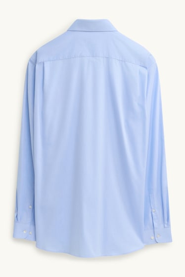 Uomo - Camicia business - regular fit - collo all'italiana - facile da stirare - azzurro