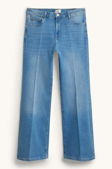 Damen - Flared Jeans - Mid Waist - LYCRA® - jeansblau