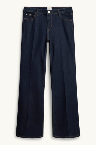 Damen - Flared Jeans - Mid Waist - LYCRA® - dunkeljeansblau