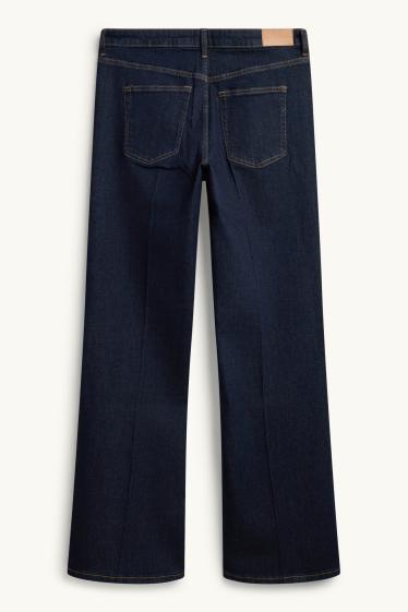 Damen - Flared Jeans - Mid Waist - LYCRA® - dunkeljeansblau