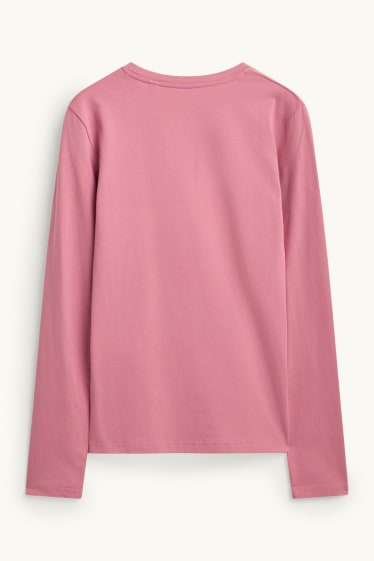 Femmes - Haut à manches longues - slim fit - rose