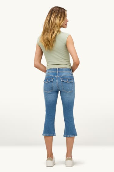 Damen - Capri Jeans - Low Waist - blau