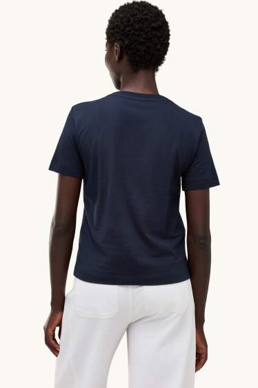 Damen - T-Shirt - Regular Fit - dunkelblau