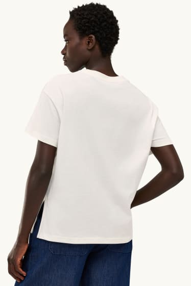 Damen - T-Shirt - Relaxed Fit - weiss