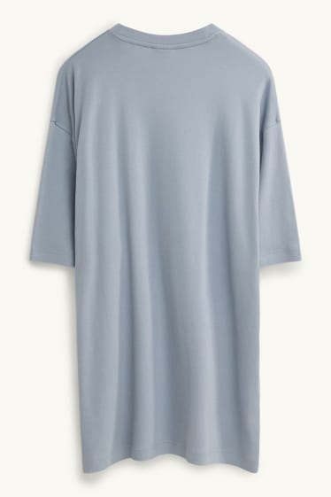 Pánské - Tričko - relaxed fit - světle šedá
