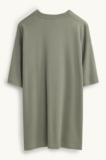 Pánské - Tričko - relaxed fit - khaki