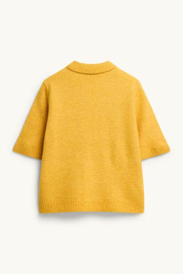 Femmes - Pull - jaune moutarde