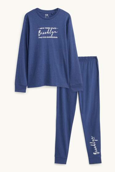 Copii - Băieți - Brooklyn - pijama - 2 piese - albastru