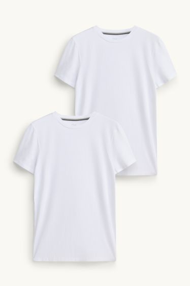 Hommes - Lot de 2 - maillots de corps - blanc