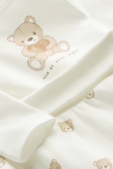 Unisex - Bärchen - Baby-Outfit - 2 teilig - weiß