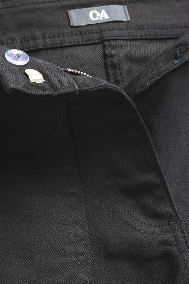 Damen - Flared Jeans - Mid Waist - schwarz