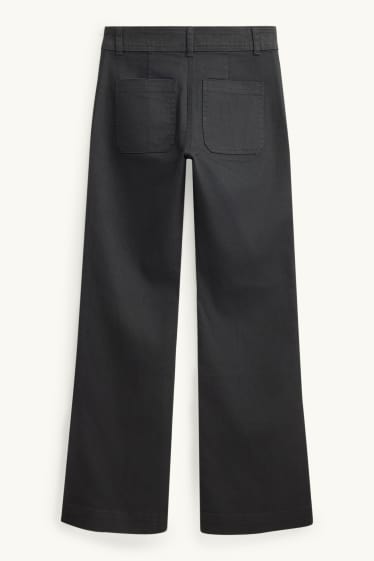Damen - Flared Jeans - Mid Waist - schwarz
