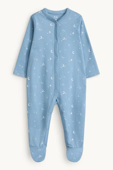 Bébés garçons - Renard, étoiles et lune - ensemble cadeau - 3 pièces - bleu / blanc
