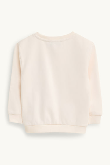 Bambine - Pony - felpa - effetto brillante - crema