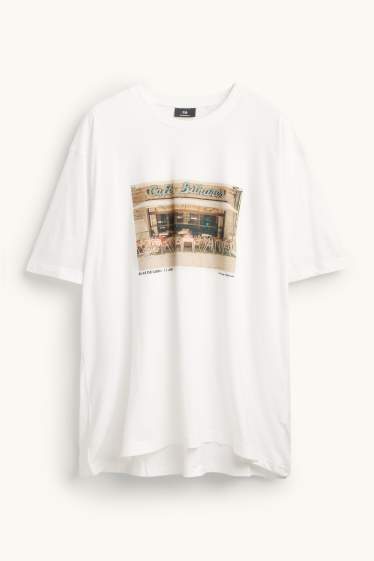 Hommes - T-shirt - relaxed fit - blanc