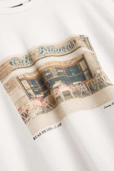 Hommes - T-shirt - relaxed fit - blanc