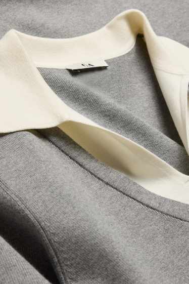 Femmes - Robe-T-shirt - straight fit - look 2-en-1 - gris