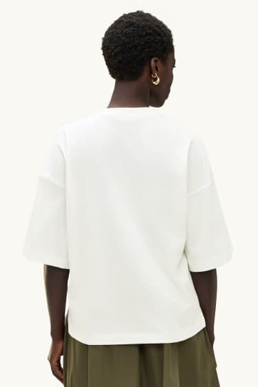 Dona - Samarreta de mànigues curtes - relaxed fit - blanc